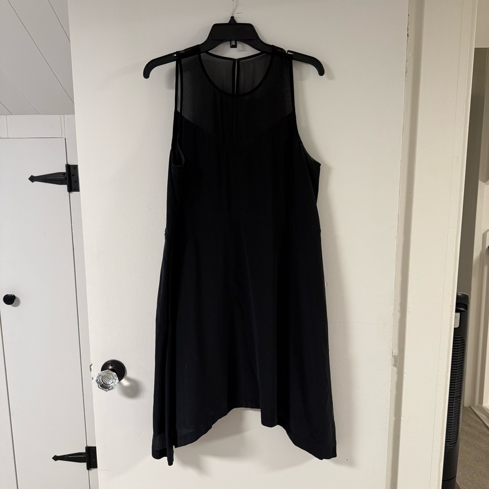 Madewell Black Sleeveless Asymmetrical Dress